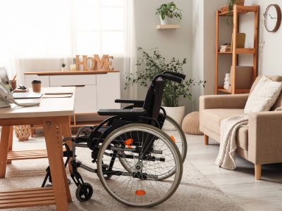 garage-conversions-for-accessible-living A nice garage converted to an accessible living space for people in wheelchairs.